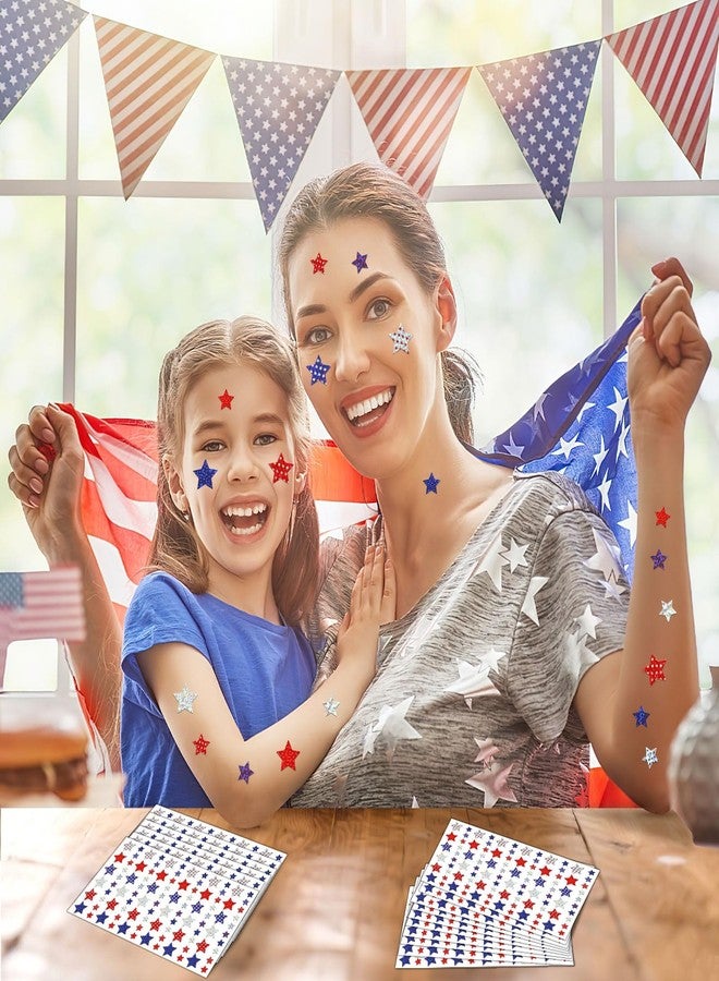 JULMELON 1500 PCS 4th of July Stickers for Kids, Red White Blue Star Stickers USA Patriotic Label for Fourth of July American Independence Day Party Decorations Classroom DIY Crafts - Image 5
